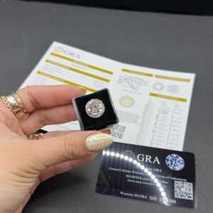 10ct round real moissanite vvs1 color D 14mm big loose stone